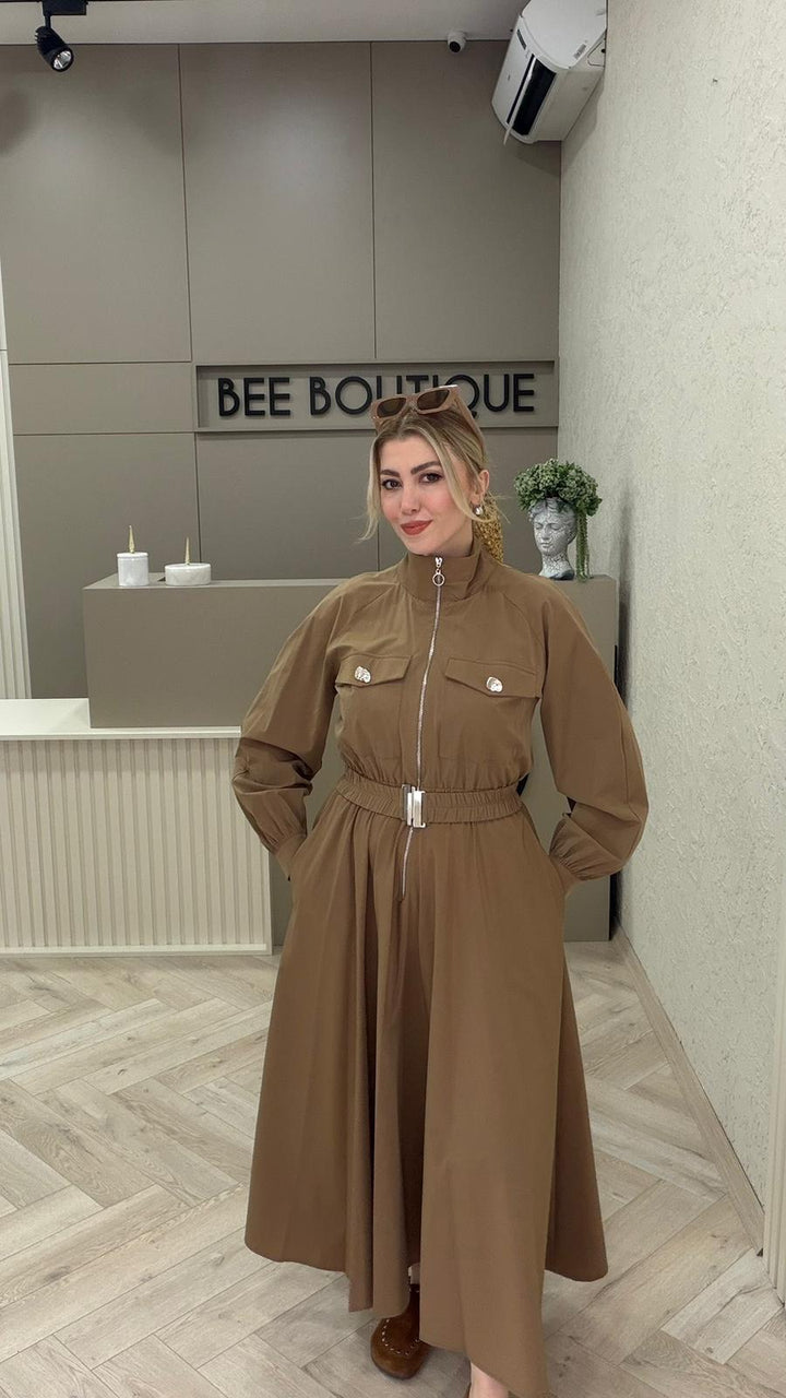 KEMERLİ PARAŞÜT ELBİSE