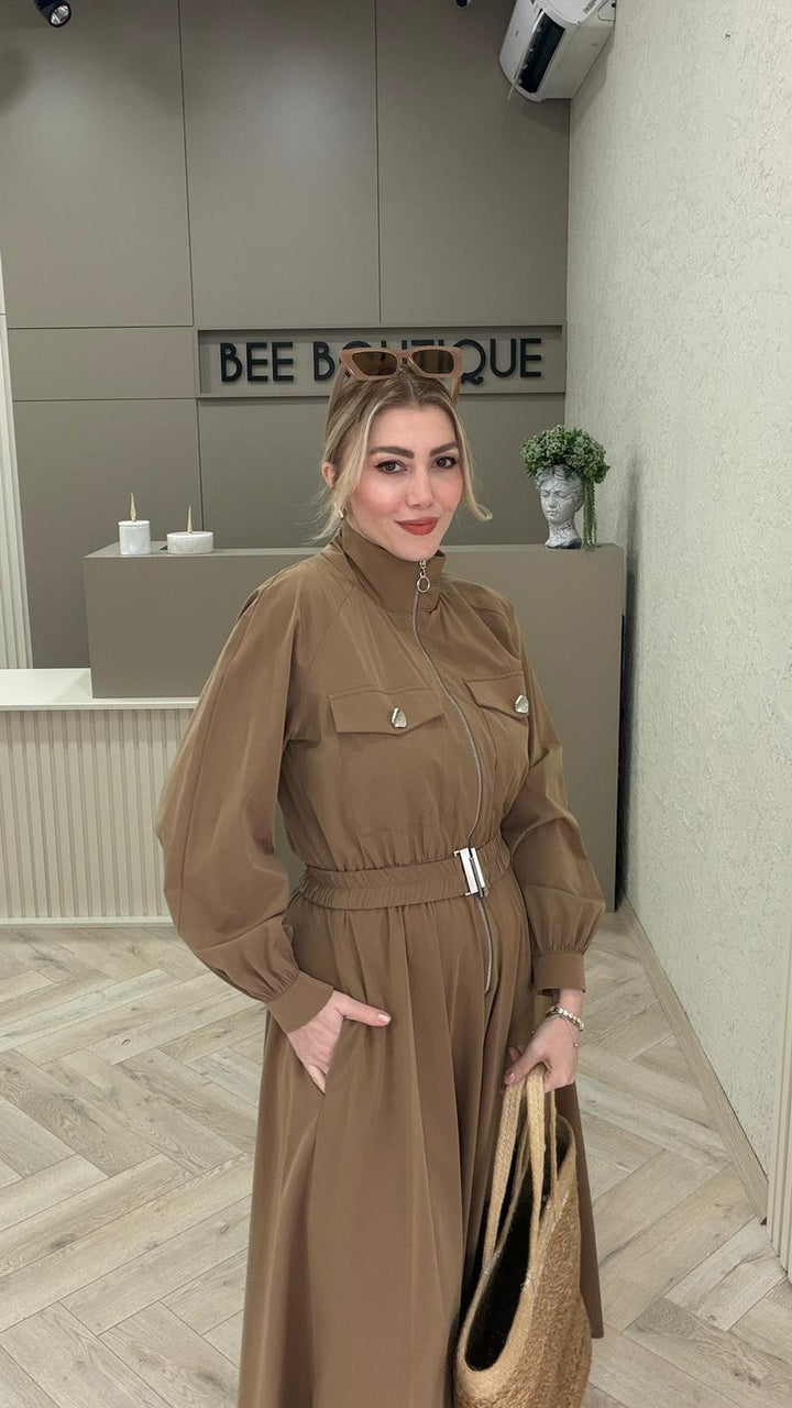KEMERLİ PARAŞÜT ELBİSE