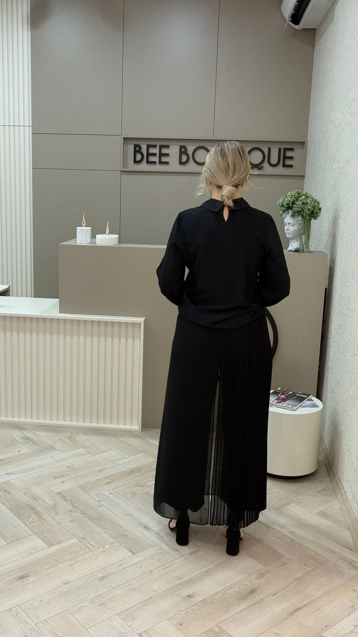 TASARIM PİLE DETAYLI BLUZ
