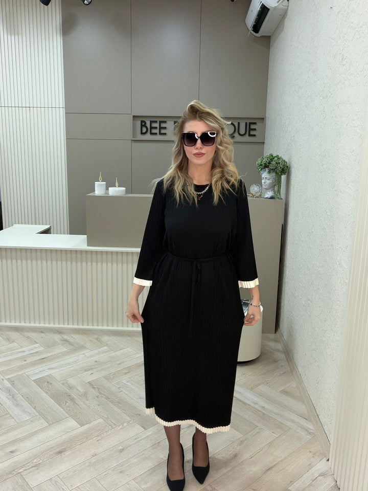 TASARIM PİLELİ ELBİSE