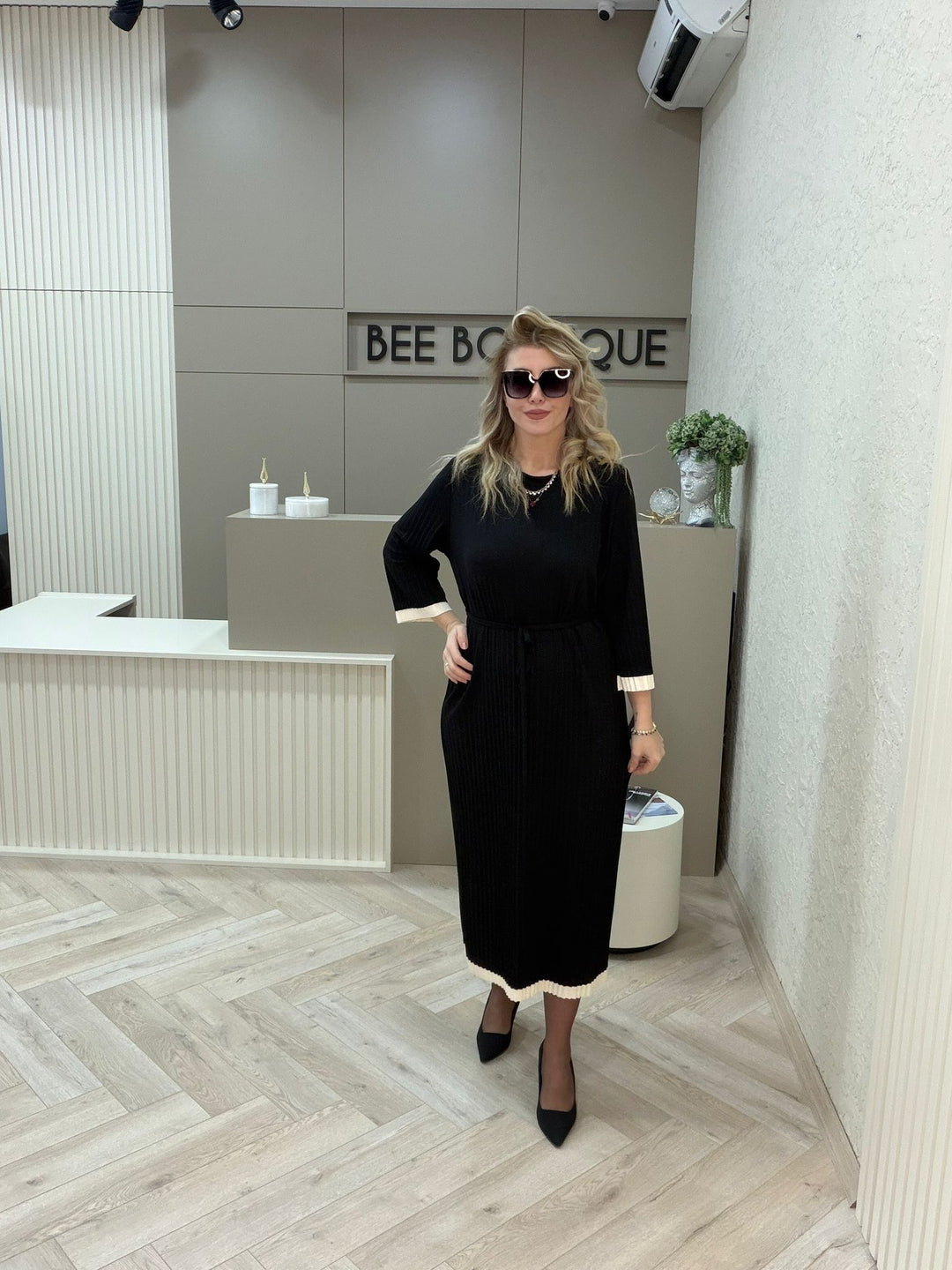 TASARIM PİLELİ ELBİSE