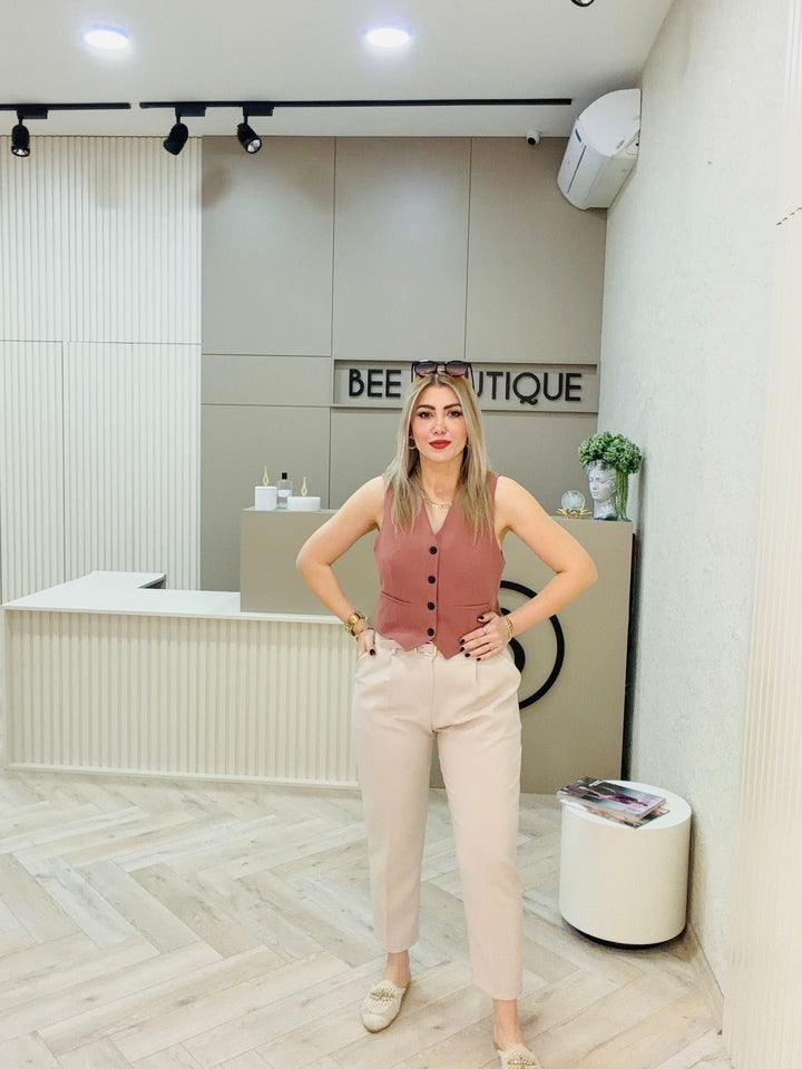 DERİ KEMERLİ HAVUÇ PANTOLON