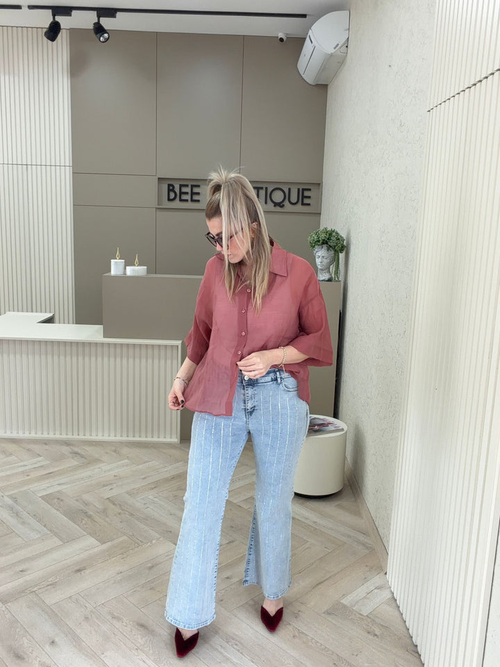 TENCEL KISA KOL GÖMLEK