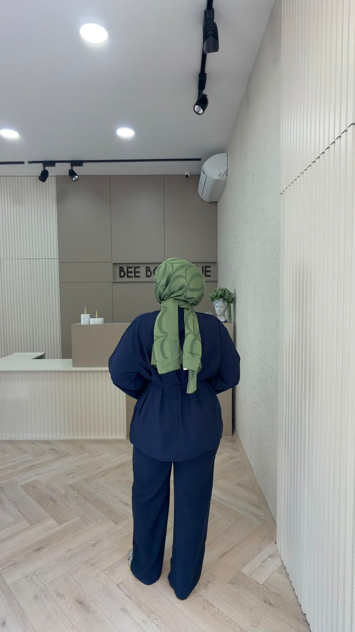 VOLANLI TENCEL KUMAŞ PANTOLON TAKIM