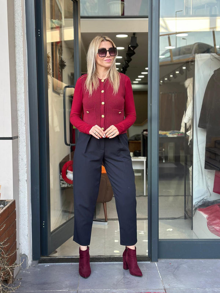 BAGGY FİT PAMUK COTTON LACİVERT PANTOLON