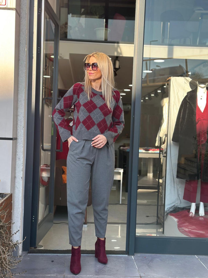 BAGGY KALIP GRİ PAMUK-COTTON PANTOLON