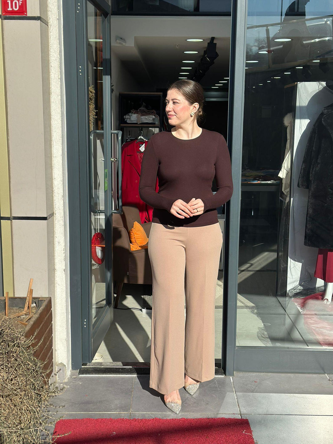 Cepsiz Full Licralı Krep Pantolon
