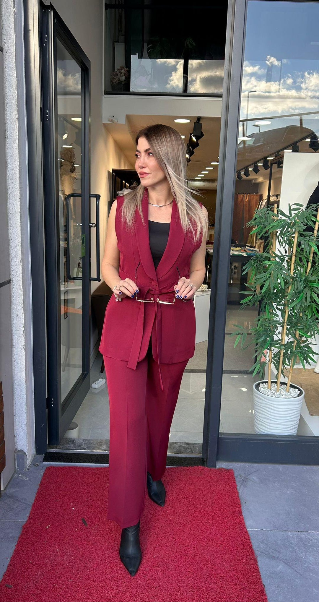 BORDO YELEK PANTOLON TAKIM