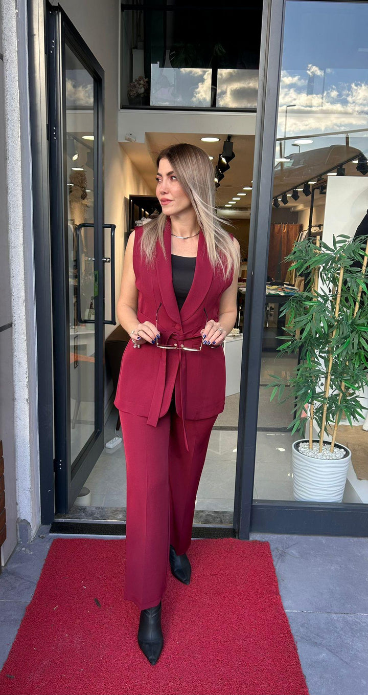 BORDO YELEK PANTOLON TAKIM