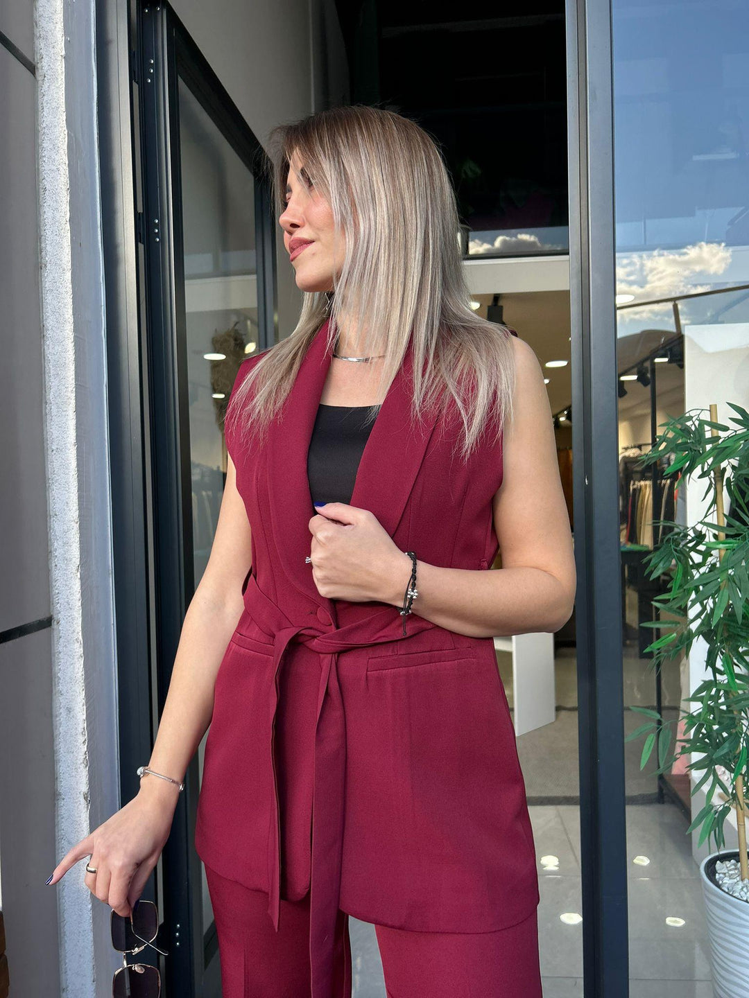 BORDO YELEK PANTOLON TAKIM