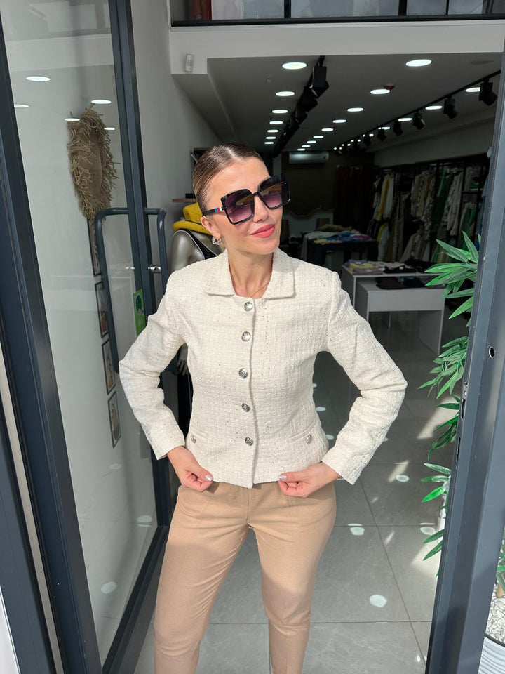 Chanel Kumaş Bej Ceket