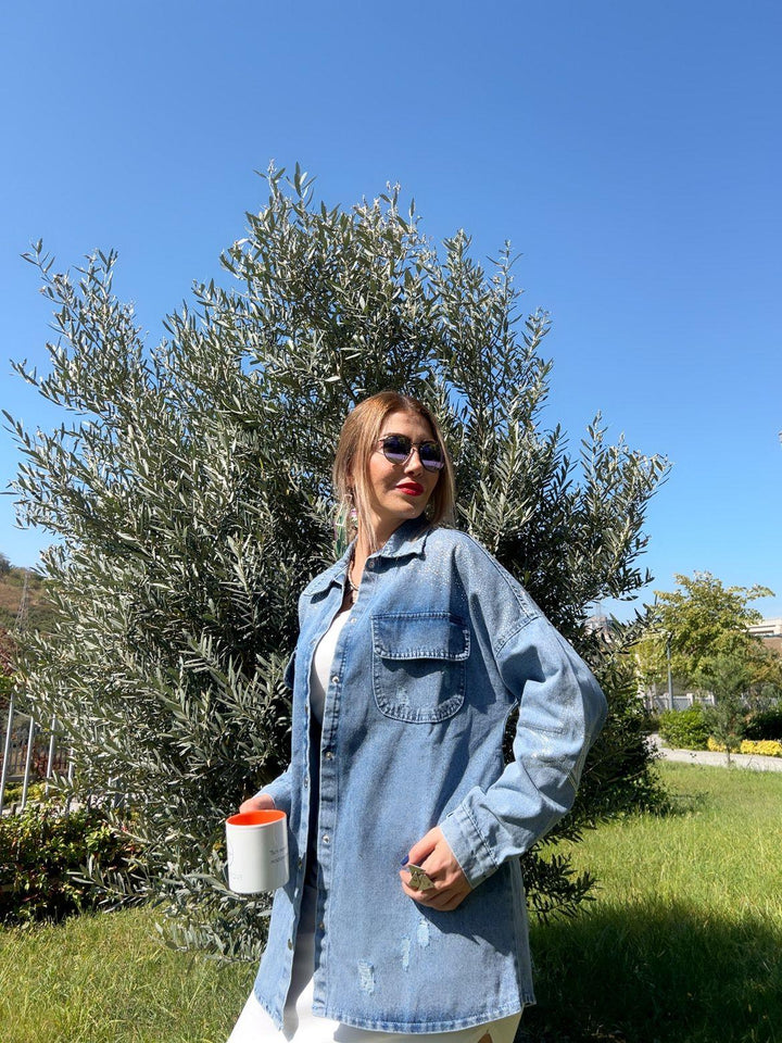Taş Detaylı Ceket