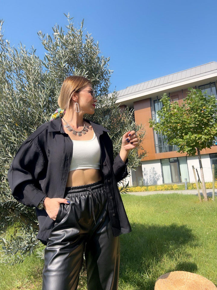 Deri Jogger Pantolon