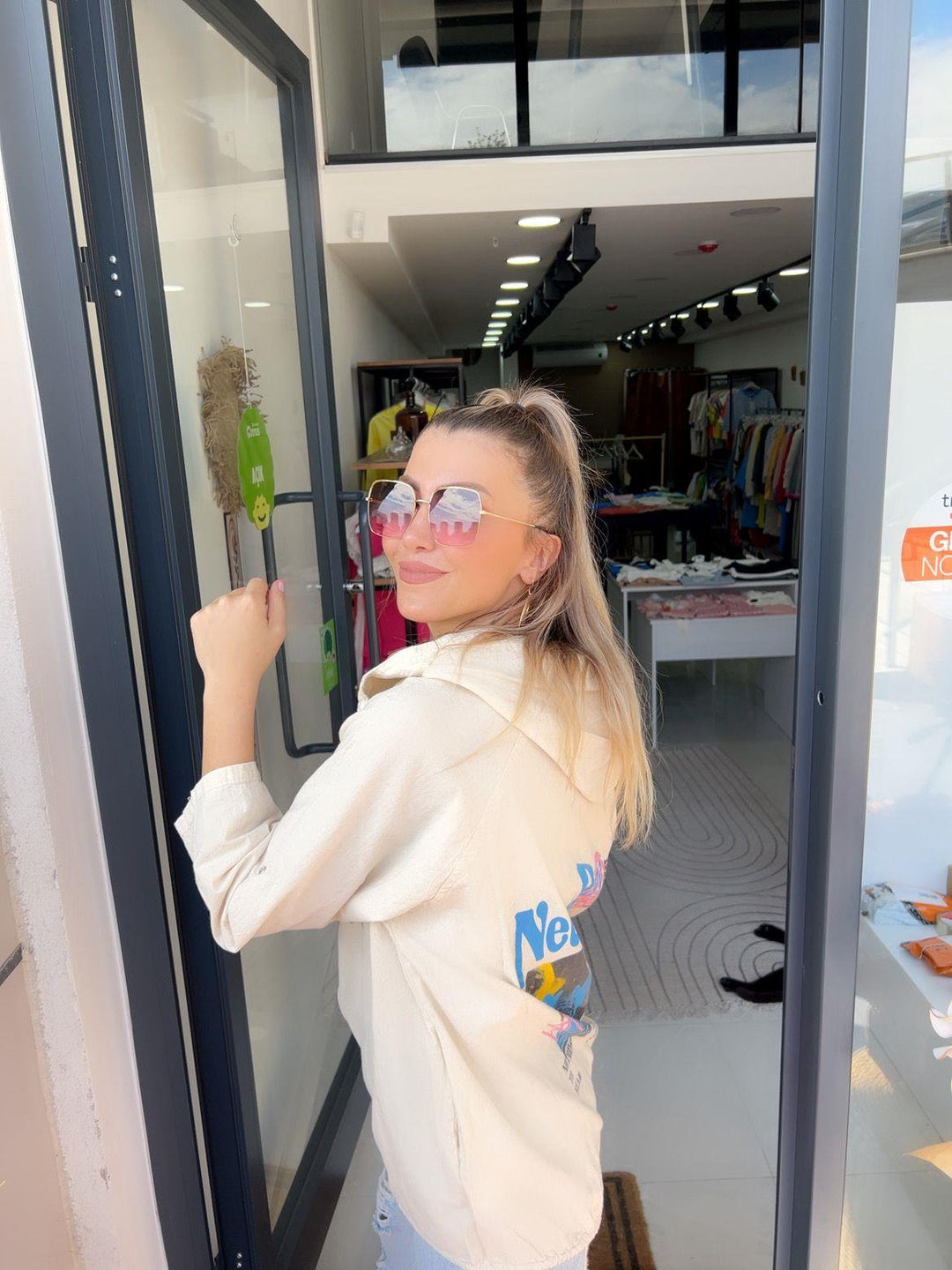 Gabardin Baskılı Ceket
