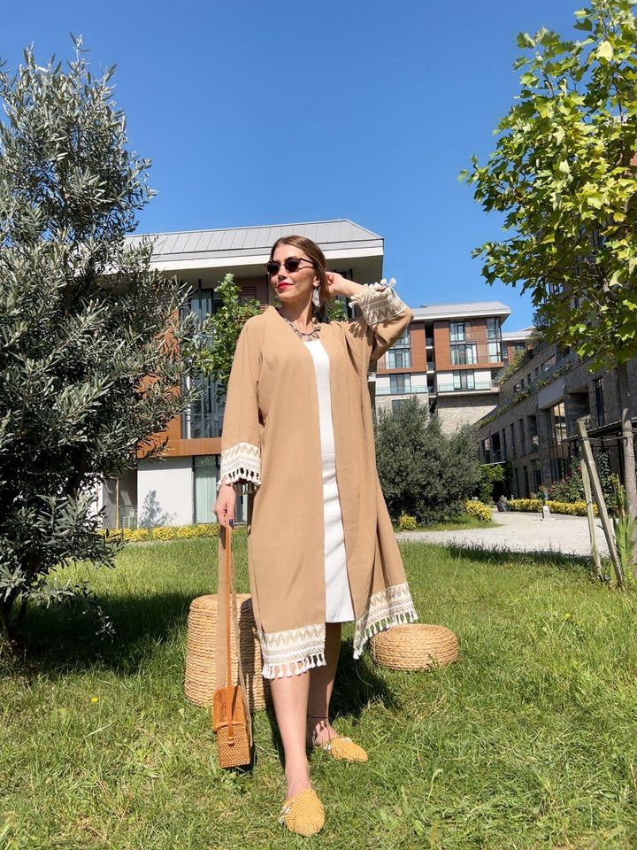 Püskül Detaylı Kimono