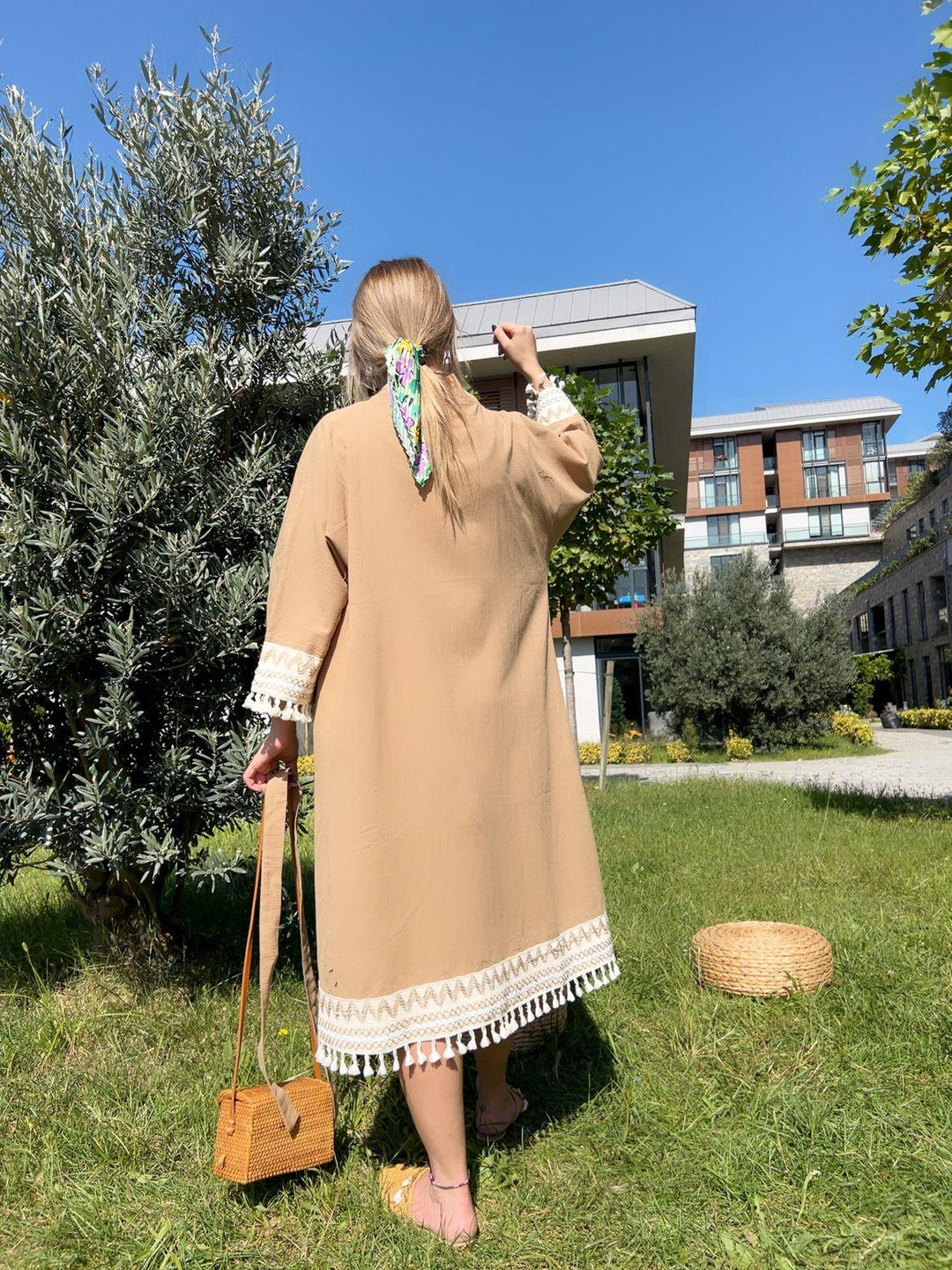 Püskül Detaylı Kimono