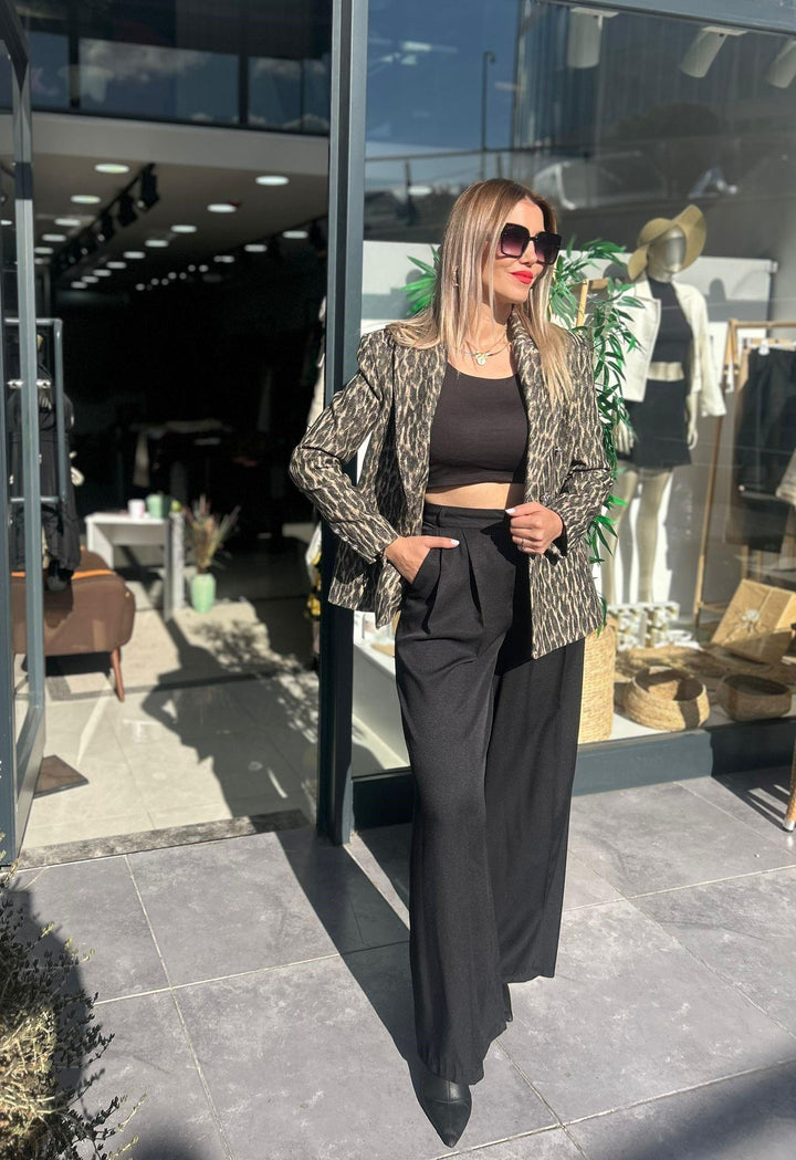 LEOPAR KAŞE KUMAŞ CEKET