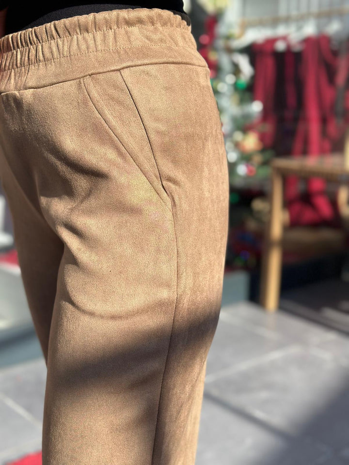 NUBUK KUMAŞ BEJ JOGGER
