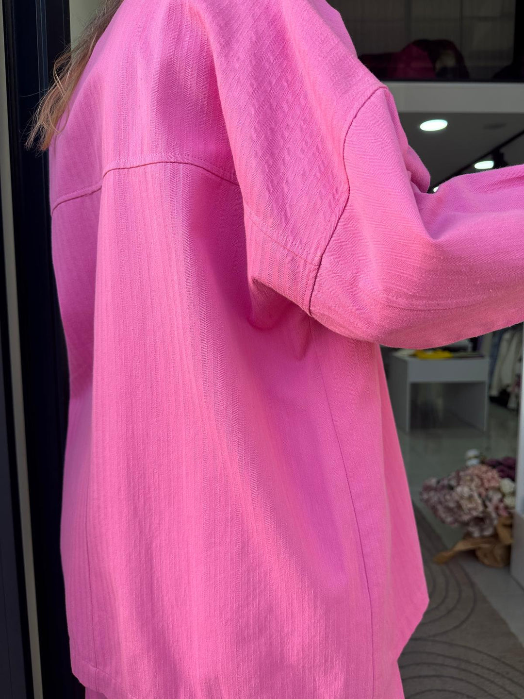 Pembe Gabardin Takım