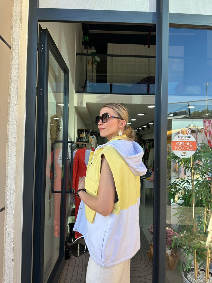 Sarı Gabardin Yelek