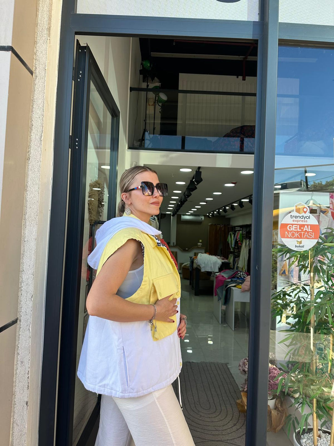 Sarı Gabardin Yelek