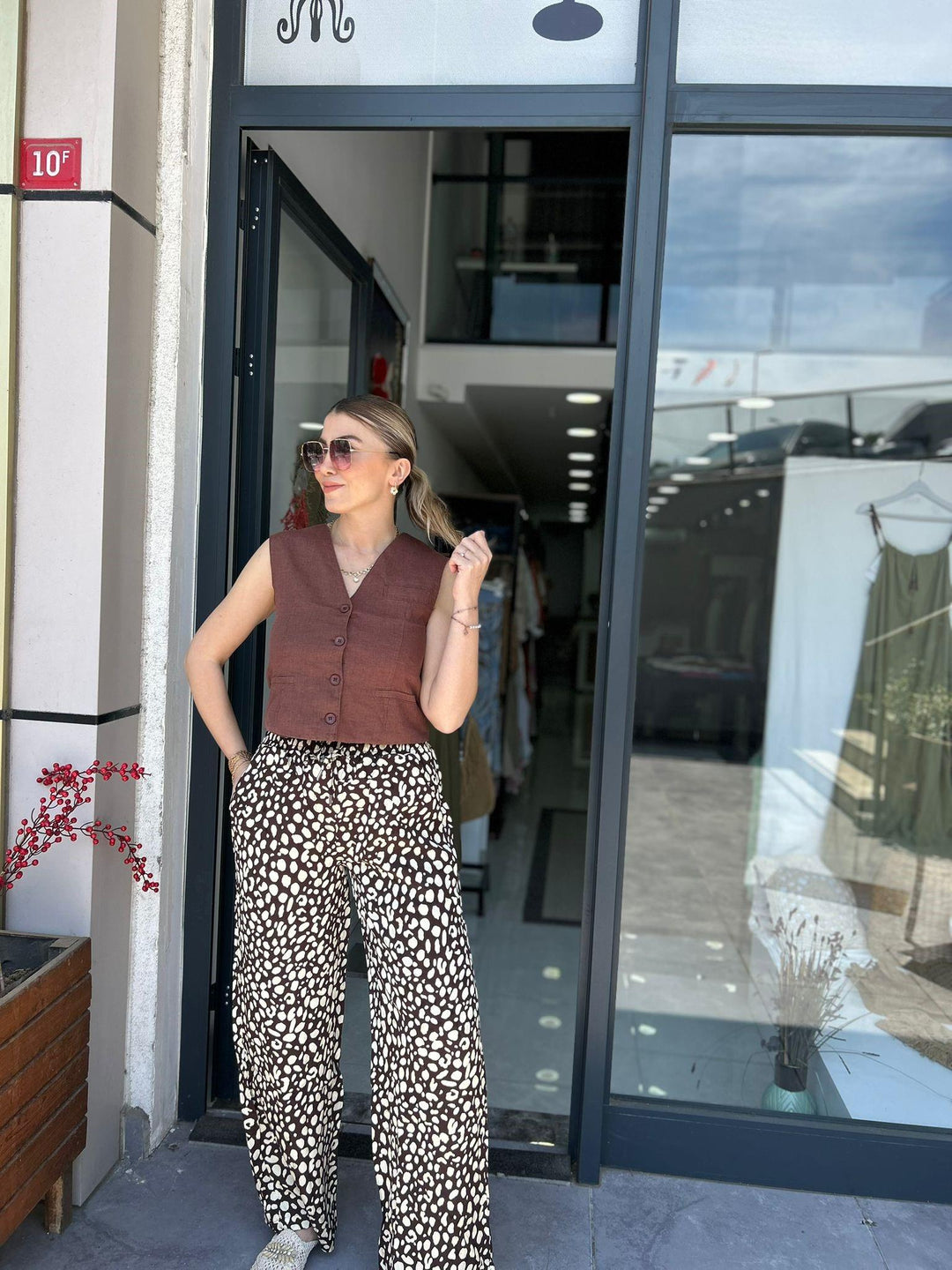 SATEN JAKARLI LEOPAR PANTOLON