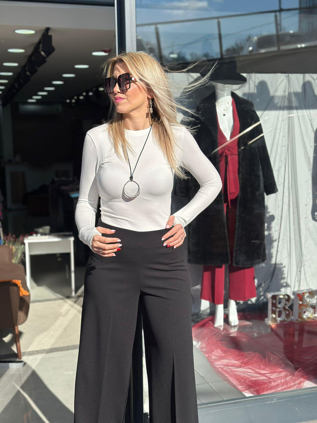 Cepsiz Full Licralı Krep Pantolon