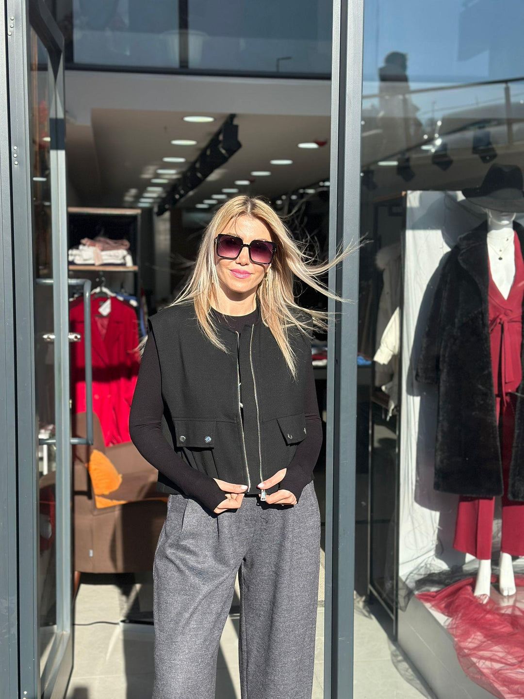 Gabardin Bomber Yelek