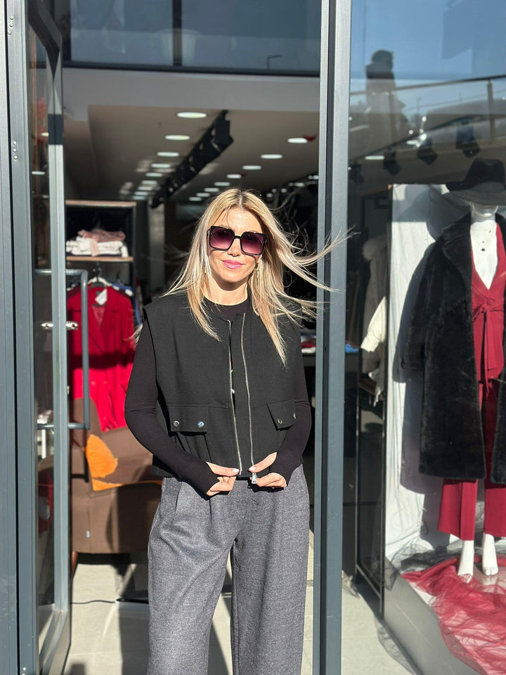 Gabardin Bomber Yelek