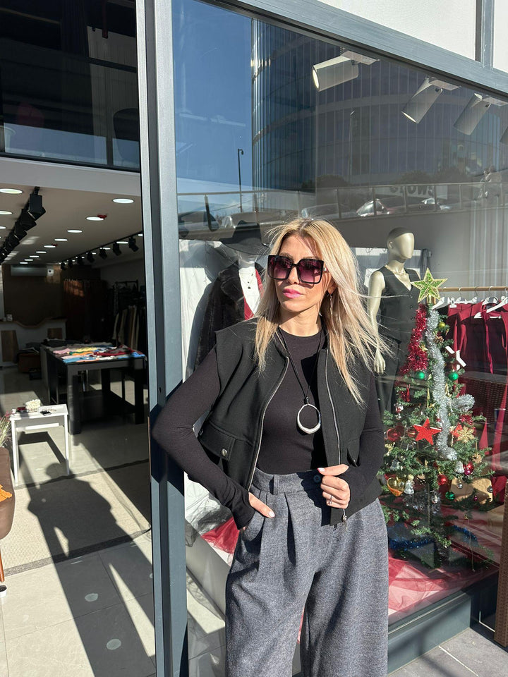 Gabardin Bomber Yelek