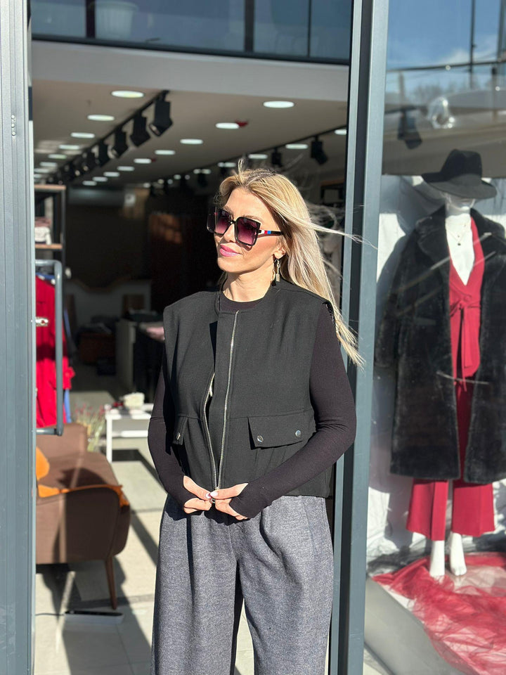 Gabardin Bomber Yelek