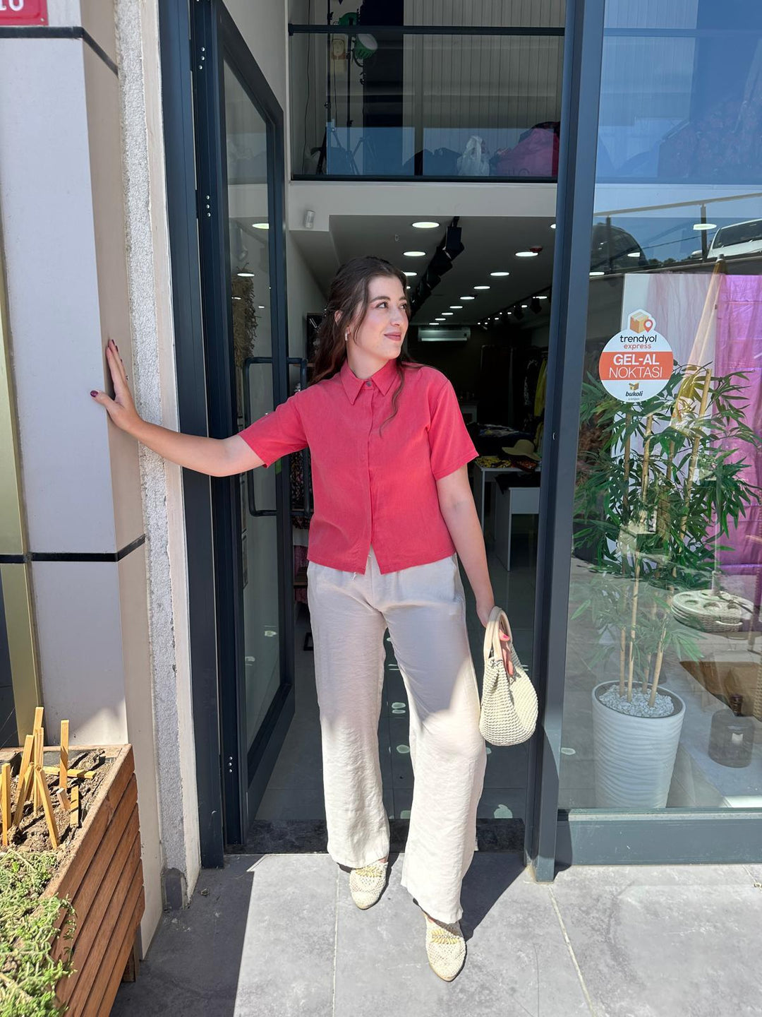 Tencel Kırmızı Gömlek