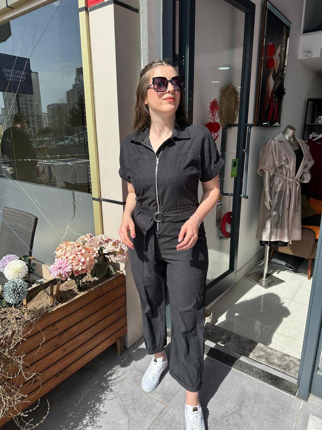 TENCEL KUMAŞ SPOR SİYAH TULUM