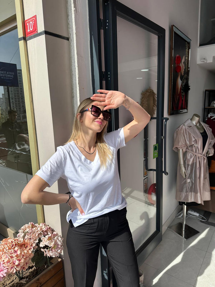 Tencel Kumaş Yüksek Bel Pantolon