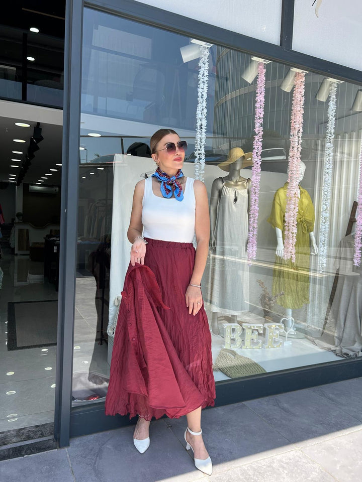 TENCEL CRİNKİL ETEK