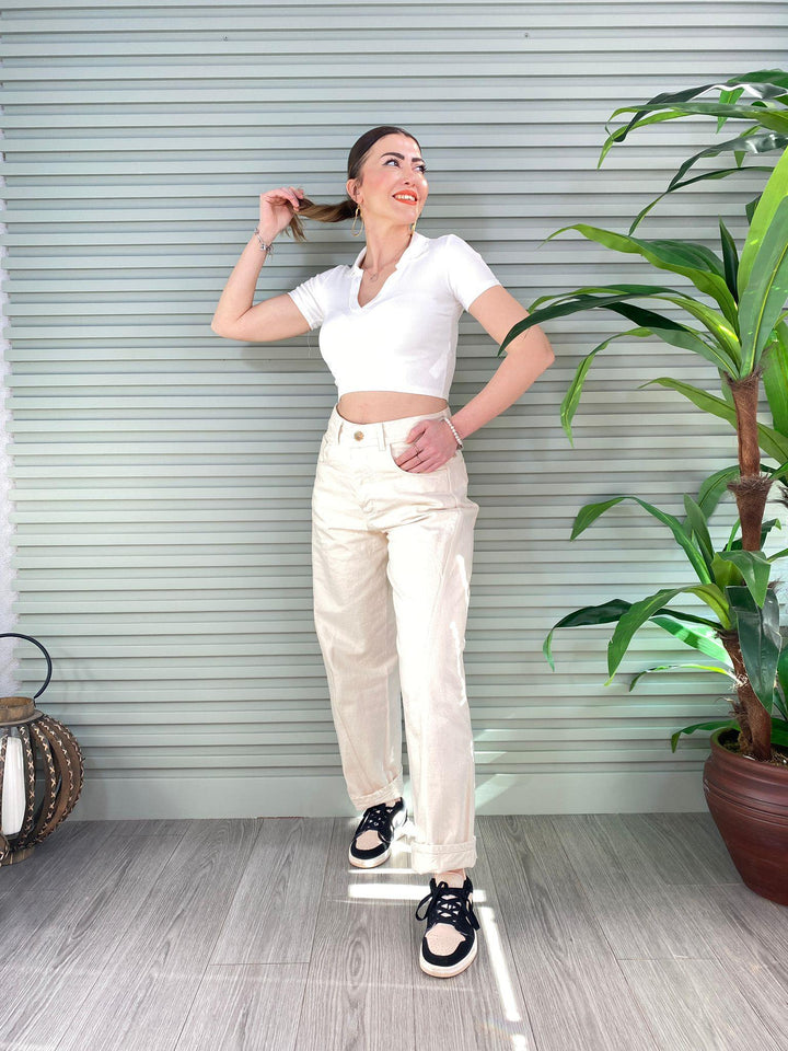 Yüksek Bel Mom Jeans